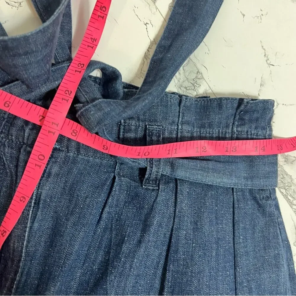 NWT J. Crew Re-Imagined High Rise Paperbag Chambray Pant jeans Sz 2